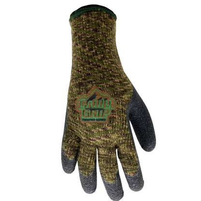 TA313 Chilly Grip Camo Thermal Knit Liner, Rubber Palm, Sizes S-XL, Sold by Pair